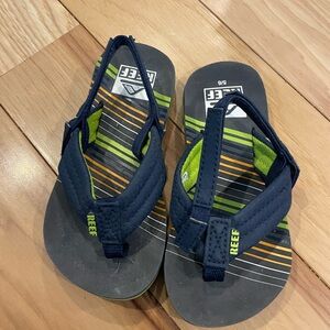 Reef Kids Blue and Green Flip Flops